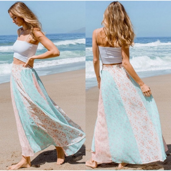 1 LEFT! Chiffon Maxi Skirt - Picture 3 of 4